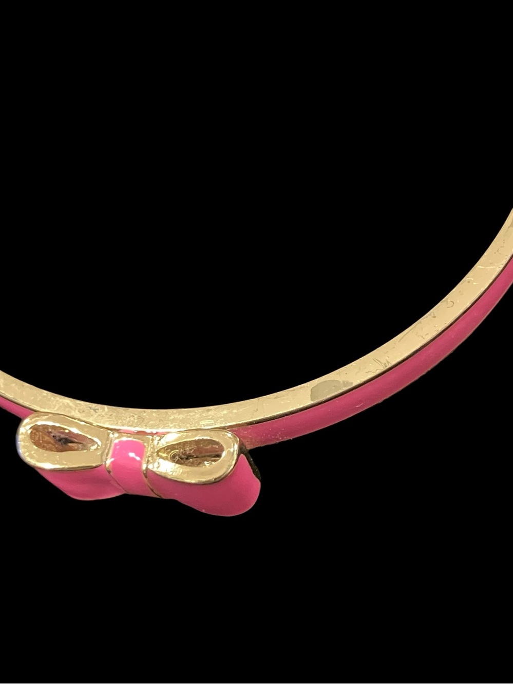 Kate Spade New York Enamel Bow Bangle Bracelet Pink retired - Picture 8 of 8